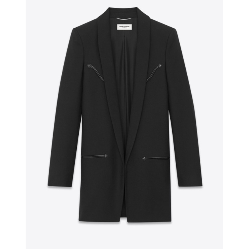 SAINT LAURENT WESTERN-STYLE JACKET WOOL GABARDINE
